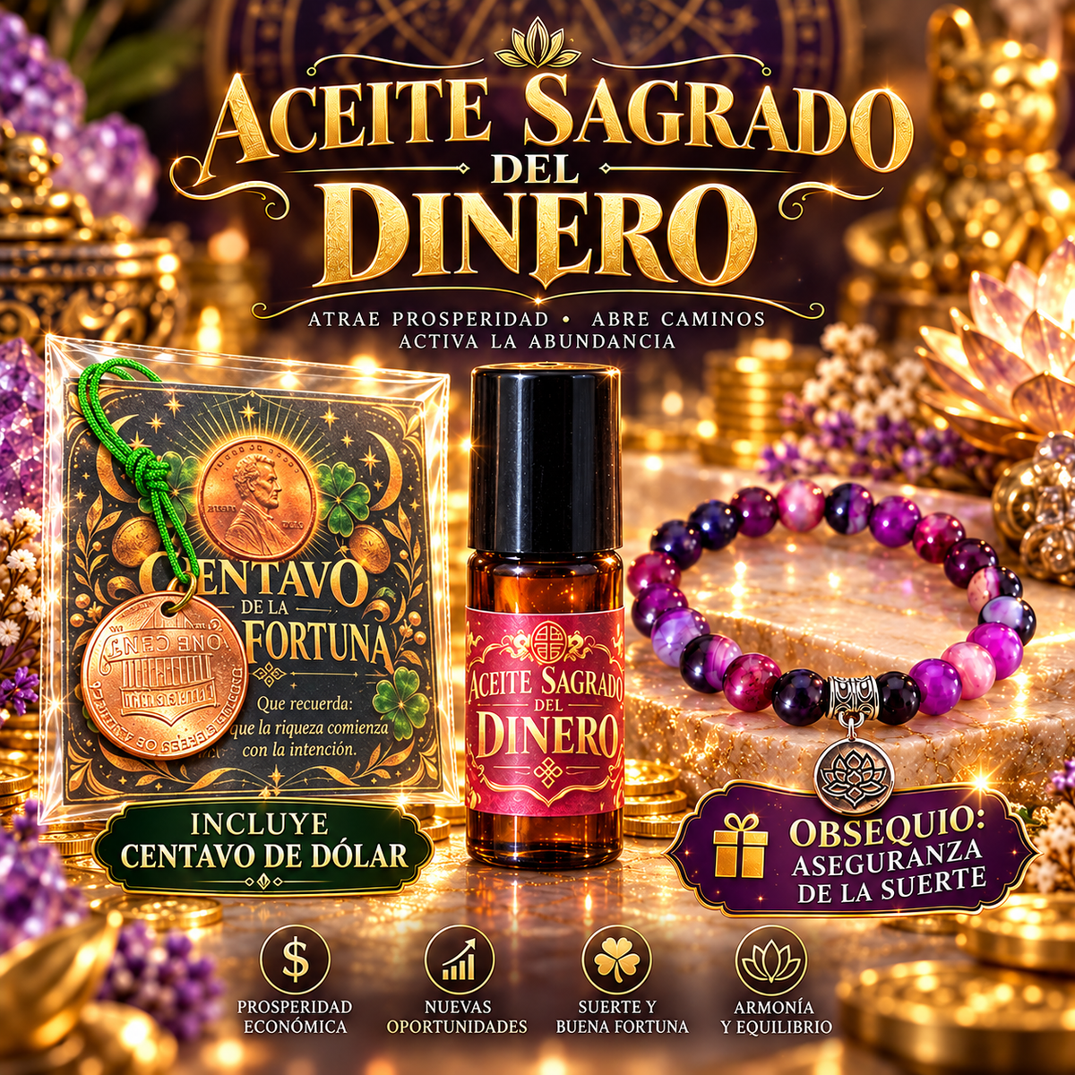 Fascículo: Aceite Sagrado del Dinero y Centavo de la fortuna