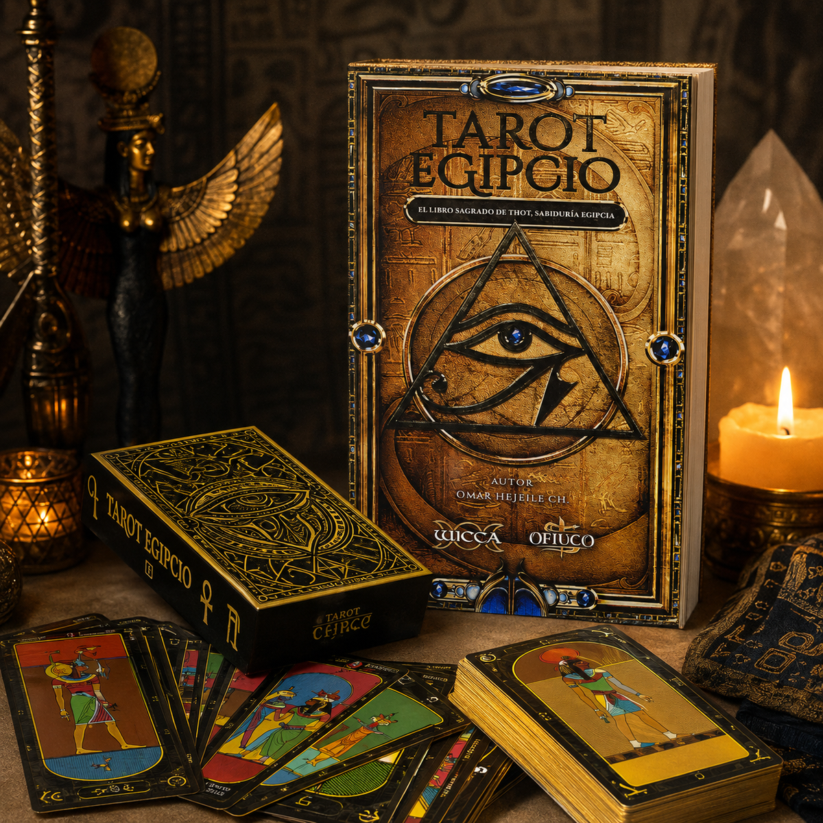 Libro Tarot Egipcio + Baraja de 78 Cartas | El Libro Sagrado de Thot
